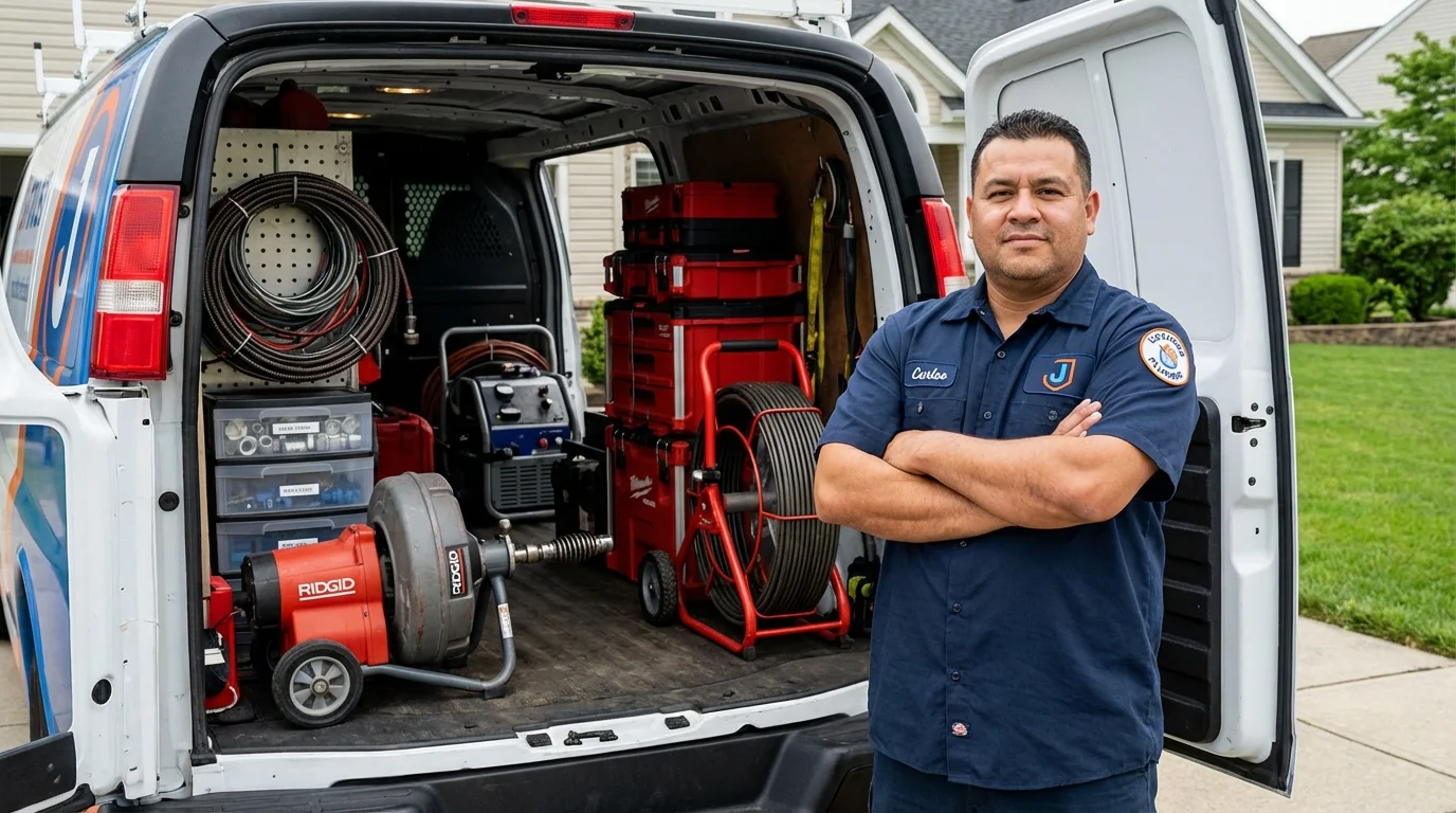 Professional drain cleaning equipment and Johns Plumbing LLC plumber in Campo