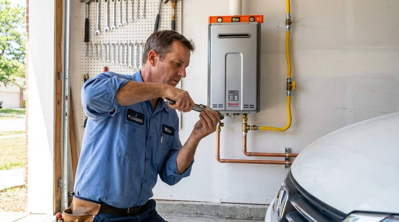 Tankless water heater installation by a Johns Plumbing LLC plumber in Campo